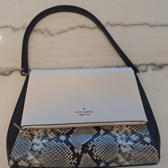 kate spade Handbags - SOLD!!! NWOT Kate Spade Leila Med Snakeskin a Flap Shoulder Pebbled Leather Bag